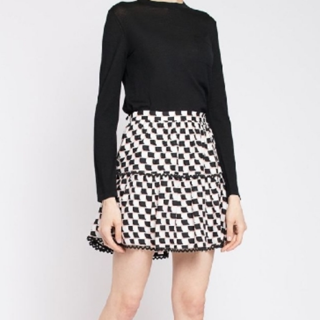 Kenzo Tiered Silk Skirt
